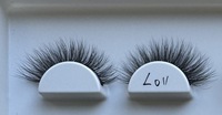 Cils synthétiques Mega Volume 3D effet vison, bande complète, réutilisables, sans cruauté, semi-faits à la main, boîtes à cils personnalisées, vente en gros