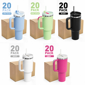 20 unidades de vasos térmicos de acero inoxidable de 40 oz con grabado láser personalizado, con tapa y pajita, desde almacén de EE. UU. - Product Image 5