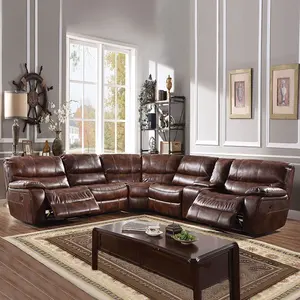 CY Power组合躺椅沙发新款现代豪华沙发组合躺椅真皮转角客厅沙发沙发套装木质OEM