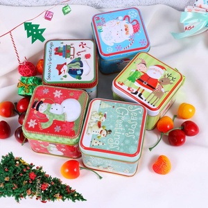 Thème de noël boîte en fer blanc petite quantité musicale cookie arbre étain nourriture noël boule rouge décorations emballage boîtes de conserve conteneurs - Product Image 5