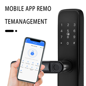 Tuya WiFi Smart Lock Huella digital Contraseña Manija de aleación de aluminio Cerradura de seguridad para apartamento de acero Adecuado para uso doméstico - Product Image 4