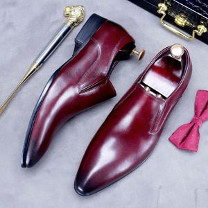 รองเท้าอ็อกซ์ฟอร์ดผู้ชายทำมือคุณภาพสูง หัวแหลม กันน้ำ เพิ่มความสูง สวมใส่สบาย เหมาะสำหรับงานแต่งงาน งานปาร์ตี้ และธุรกิจ - Product Image 4