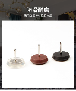 Clous de base pour meubles en PVC épaissi - Patins antidérapants durables pour meubles - Product Image 5