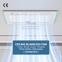 Chauffage électrique intégré au plafond avec éclairage LED et ventilation, télécommande et contrôle par application pour usage domestique