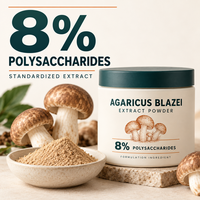 Voedzaam Agaricus Blazei Paddenstoelenextract, gestandaardiseerd 8% polysachariden, natuurlijke grondstof voor gezonde voedingsformulering