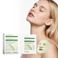 Masque facial en feuille Viareline Cactus pour nettoyer les pores, tous types de peaux, éclaircissant, blanchissant, hydratant, en gros, en boîte