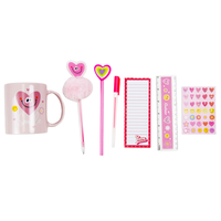 Ensemble de papeterie pour chien mignon avec tasse règle cahier autocollant stylo gel stylo à bille Kawaii fournitures scolaires emballage cadeau de bureau