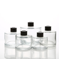 100ml Classique Mat Noir Blanc Rond Reed Diffuseur En Verre Bouteille