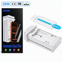 Protection d'écran en verre trempé 9H 3D anti-espion et anti-traces de doigts pour iPhone, couverture intégrale, compatible avec les machines à film automatiques