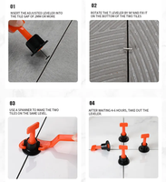 Système de nivellement de carreaux en plastique T-lock durable et moderne, étanche