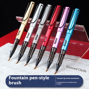 Portable <span class=keywords><strong>rechargeable</strong></span> éponge douce plume brosse stylo Nylon cheveux chinois calligraphie brosse stylo doux pour une écriture facile - Product Image 2