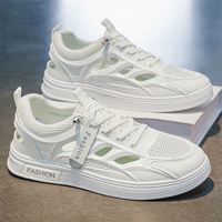 Nouvelles chaussures d'été pour hommes, respirantes, en maille ajourée, baskets tendance, polyvalentes, blanches, décontractées, chaussures de skate