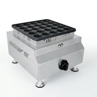 Machine à gaufres miniatures en fonte pour restaurant, 25 pièces, à gaz, pour la préparation de poffertjes