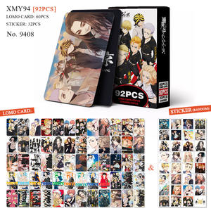 70 styles, 92 pièces/<span class=keywords><strong>ensemble</strong></span>, Jujutsu Kaisen, Demon Slayer, Luffy, Dan Da Dan, Frieren, collection de <span class=keywords><strong>photos</strong></span> de personnages, papier d'art, carte Lomo d'anime - Product Image 3
