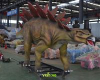 Modèle de dinosaure animatronique Stegosaurus, simulation réaliste de 5 m, en silicone, pour parcs d'aventure, utilisation intérieure/extérieure