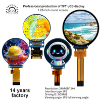 Module d'affichage LCD TFT IPS rond de 1,28 pouce, 240x240, IC de pilote, SPI 4 fils, FPC 12 broches, 262K couleurs pour montres intelligentes et appareils connectés