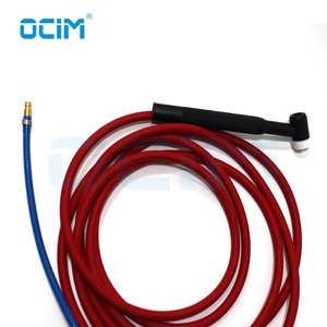 WP17F Tig Schweißen Gun Torch 4M Rot weichen Schlauch 10-25 Euro Stecker - Product Image 2