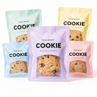 Sacs à biscuits transparents givrés personnalisés de qualité alimentaire, scellables à la chaleur, en plastique laminé, pour pain, pâtisserie, bonbons et snacks