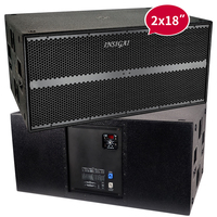 SUB 9006 2x18 pouces 7200W Caisson de basses actif haute puissance Haut-parleurs professionnels Équipement audio Double caisson de basses 18 pouces