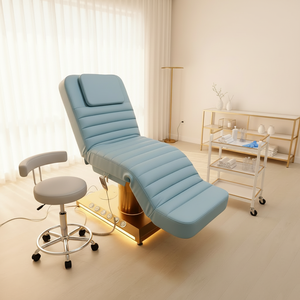 Perlengkapan Salon Kecantikan Modern, Alas Emas, Tempat Tidur Pijat Multifungsi Elektrik yang Dapat Disesuaikan - Product Image 1