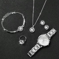 Vente en gros transfrontalière : Ensemble de bijoux et montre à quartz pour femmes, best-seller authentique et romantique pour la Saint-Valentin