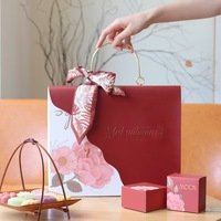 Boîtes cadeaux rigides écologiques portables haut de gamme, personnalisables avec gaufrage, grande capacité, pour mariages et banquets