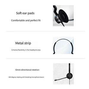Casque filaire supra-auriculaire <span class=keywords><strong>Jabra</strong></span> Biz 2300 Duo <span class=keywords><strong>QD</strong></span> avec annulation active du bruit (ANC), contrôle tactile et son de qualité studio pour les professionnels - Product Image 4