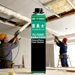 CHUANG <span class=keywords><strong>MEI</strong></span> <span class=keywords><strong>SHI</strong></span> A33 500ml Espuma de Poliuretano de Alta Resistencia al Calor y Aislamiento Acústico para Construcción, Monocomponente - Product Image 4