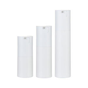 Vente en gros de flacons pompe sans air pour lotion, revitalisant, fond de teint, crème, 15 ml, 30 ml, 50 ml, blanc, avec système de rotation gauche-droite pour déverrouillage - Product Image 6