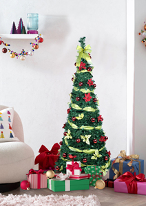Árbol de Navidad Artificial Retráctil y <span class=keywords><strong>Plegable</strong></span> de PVC y PE, Preiluminado con LED, Fácil de Instalar, Personalizable al por Mayor - Product Image 4