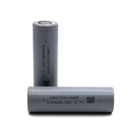 21700 INR21700-50HP 3.7V 5000mAh 25C Baterai Li-ion Silinder Isi Ulang Arus Tinggi untuk E-bike, Power Bank, Robot