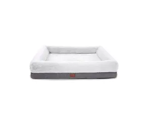 Alfombrilla ortopédica de lujo para perros, cama de espuma para jaula de huevos de alta densidad, con cubierta extraíble y almohadilla de forro impermeable - Product Image 1