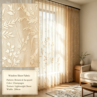Tissu Jacquard Brocart 100% Polyester du Fabricant, Résistant aux Plis, Poids Moyen, Largeur 98 pouces, pour Rideaux de Luxe et Textiles de Fenêtre