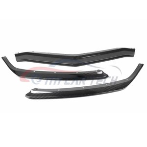 Pour Chevrolet Chevy <span class=keywords><strong>Corvette</strong></span> C8 3 pièces en Fiber de carbone sèche pare-chocs avant diffuseur Spliter Spoiler bodykit - Product Image 4