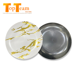 Plastic Plate Marble Plates Hard And Cheap Plastic Plate Hard And Cheap 6" Plastic Plate Wholesale White Marble Wedding Restaurant Charger Pizza Marble Plates Dinnerware Set