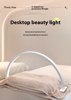 Lampe de table LED demi-lune pour soins du visage, manucure, tatouage, sourcils, cils, outil de salon OEM, vente en gros, lampe de bureau