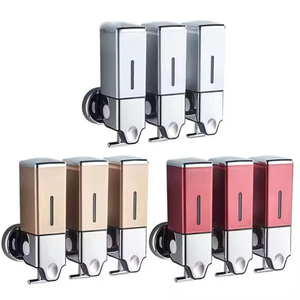 <span class=keywords><strong>Distributeur</strong></span> de <span class=keywords><strong>savon</strong></span> liquide carré en ABS écologique, type levier, double réservoir, design moderne, pour salle de bain, sans perçage, sans électricité - Product Image 5