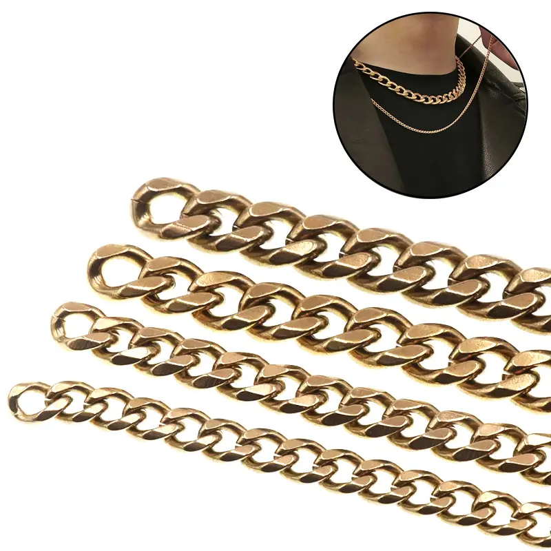 Cadenas de 2mm 3mm 4mm 5mm de acero inoxidable de la joyería 14k 18k oro Vermeil hombres collar de cadena de cuerda de cadena de oro