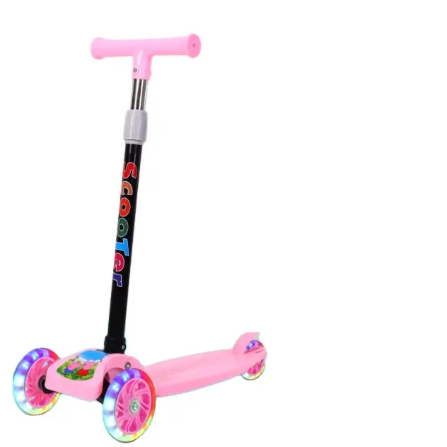 최신 판매 수화물 스쿠터 아이 PU LED 바퀴 걷어차기 장난감 스쿠터 아기 조정가능한 아이들 발 스쿠터 또는 2-8 년 아이