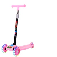 Trottinette Valise Évolutive Enfant LED PU — Scooter Pliant à Roues Lumineuses pour Bébés et Enfants de 2 à 8 Ans