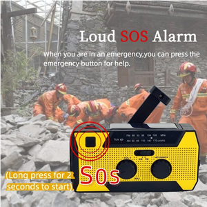 Radio de Emergencia Multiusos de 5000 mAh con Cargador de Teléfono, Puerto para Auriculares, Radio Meteorológica Solar para Senderismo y Exploración Forestal - Product Image 6