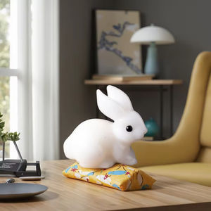 Adorno de Micro Paisaje de Conejo al por Mayor, Piedra de Cristal Abstracta en Bruto, Decoración Creativa para Escritorio, Regalos de Pascua - Product Image 6