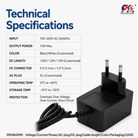 Alimentation portable AC/DC 5V 0,5A 500mA 2,5W pour LED, adaptateur secteur CCTV 3V 5V 6V 9V 10V 12V 15V 18V 21V 24V 1A 2A 3A