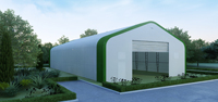 Carpa de Almacenamiento Reforzada, Resistente al Viento y Nieve, con Estructura de Acero Galvanizado en Caliente, Buen Precio, Carpa Tipo Arco para Ferias Comerciales