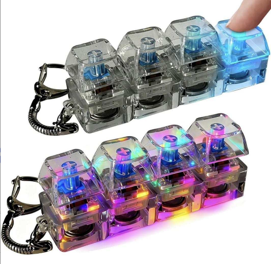 Factory Direct Custom Transparent Black Mechanical Keyboard Switch Experience Decompression Toy for Cute Fun Accessory