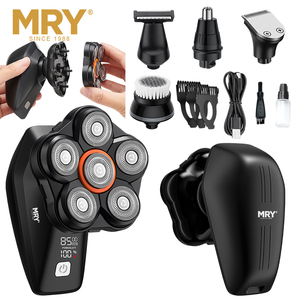 MRY-Rasoir facial 5 en 1 pour hommes chauves, RQ-680 à tête magnétique détachable, multifonctionnel et étanche - Product Image 4