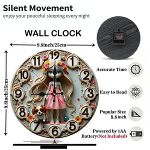 Reloj de Pared de Madera de 10 Pulgadas para Piloto con Mapa Aeronáutico Seccional - Product Image 3