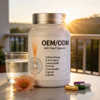 Capsules de gélatine dure d'alpha-cétoglutarate de calcium (AKG) pour l'énergie et l'antioxydation, certifiées GMP HACCP, soutien osseux pour adultes