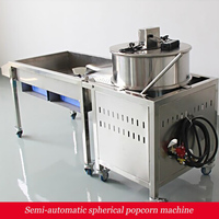 Machine à popcorn électrique à gaz entièrement automatique en acier inoxydable Machine à popcorn au caramel commerciale à vendre