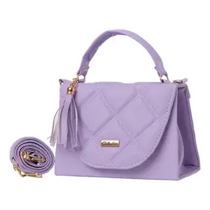 Bolso Bandolera Lavanda para Mujer, Marca Fana, Acolchado con Diseño de Diamantes, Cierre de Cremallera, Correa Única, Moda Verano, Uso Diario - Product Image 1